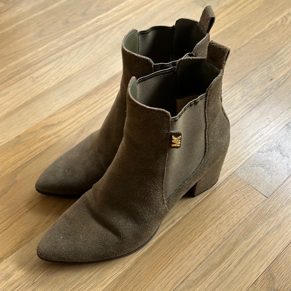 Green Michael Kors booties